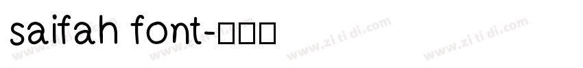 saifah font字体转换